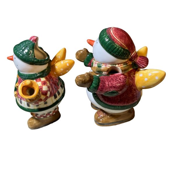 Debbie Mumm Sakura Snow Angel Village Sugar & Creamer 2000-2001 Christmas - Picture 6 of 13